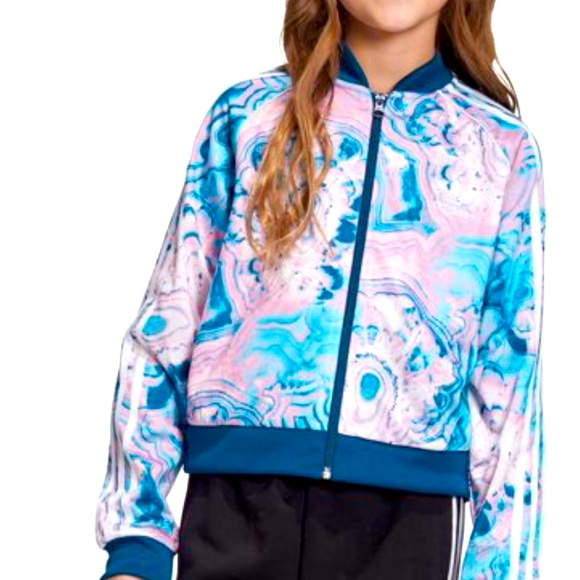 Adidas Marble Pink Blue Track Jacket 